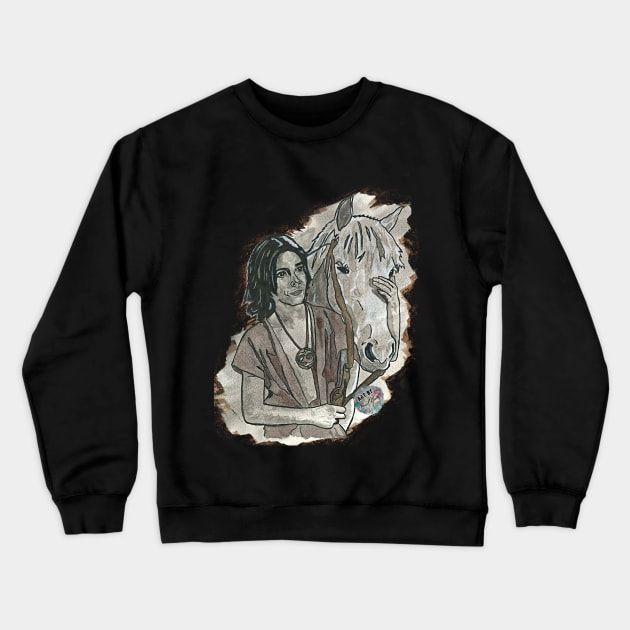 Atreyu and Artax, Neverending Story Crewneck Sweatshirt by BladeAvenger